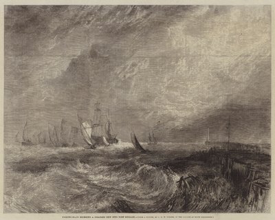 Fischerboote bringen ein beschädigtes Schiff in den Hafen Rysdael von Joseph Mallord William Turner